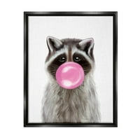 Sumn Industries Raccoon меур гума за диви животни портрет графички уметност џет црно лебдечки платно печатење wallидна уметност,
