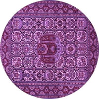 Ахгли Компанија Затворен Круг Персиски Виолетова Традиционална Област Килими, 4 ' Круг