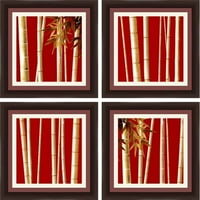 Црвен бамбус 14 14 wallидна уметност