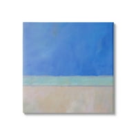СТУПЕЛ ИНДУСТРИИ Апстракт блокиран пејзаж со сина лента за сликање завиткано платно печатење wallидна уметност, дизајн од Керол