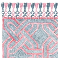 Земачки геометриски подрачја на сахара Хорган, килим, розова сива боја, 4 '6' '
