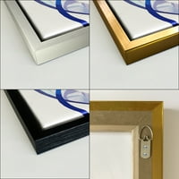 DesignArt 'Пердуви и златна рамка' Боемјан и еклектично врамено платно wallидно уметности печатење
