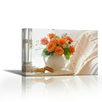 Портокалови рози I - Современа ликовна уметност giclee на обвивката за галерија на платно - wallидно декор - уметничко сликарство - Подготвено е да се обеси