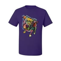 Дин Русо, графичка маица за маички за кучиња Ангели, виолетова, 4x-голема
