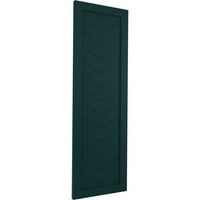 Ekena Millwork 18 W 69 H TRUE FIT PVC SINE PALLE CHEVRON модерен стил фиксни ролетни за монтирање, термичка зелена боја
